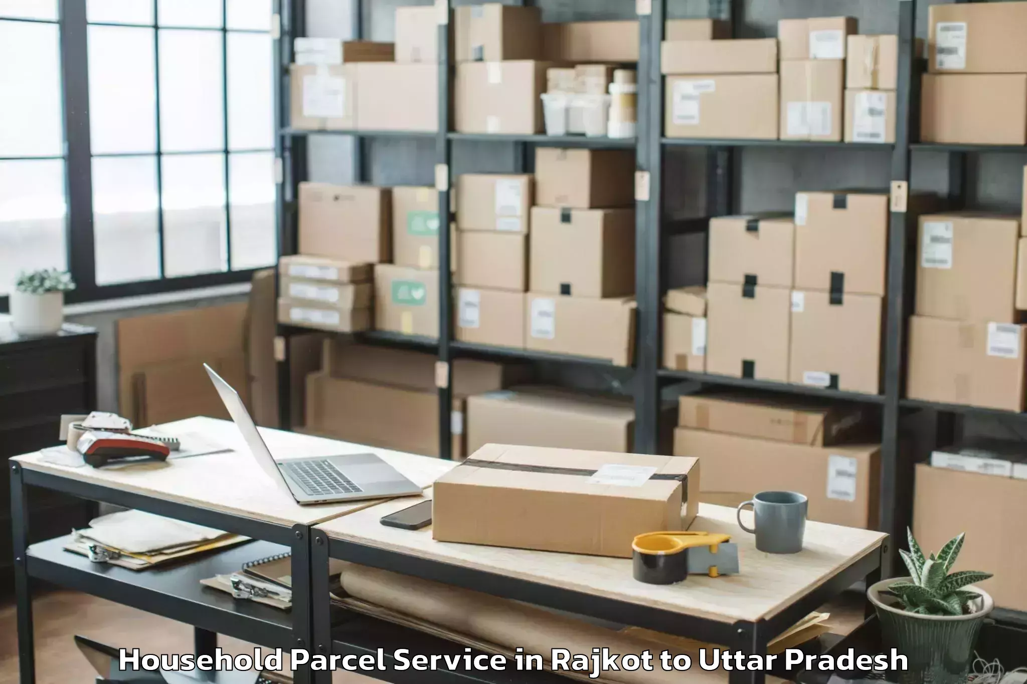 Top Rajkot to Khairabad Household Parcel Available